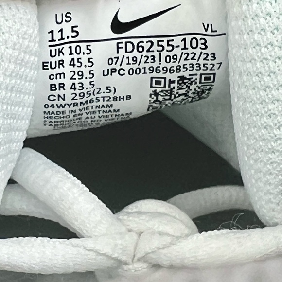 Nike Alpha Huarache Elite 4 Low MCS White Midnight Navy Baseball Cleats Sz 11.5 - Picture 10 of 10